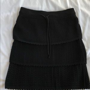Black knit skirt
